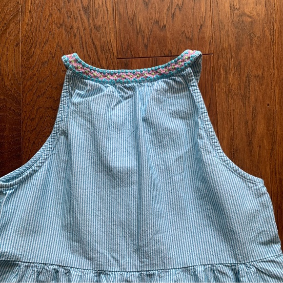 Vineyard Vines Girls Embroidered Stripe Peplum Tank Top | Size M - Picture 5 of 6